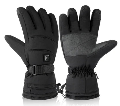 Heated Waterproof Motorcycle Gloves – Battery-Powered, Touchscreen, Winter Ski and Racing Gloves